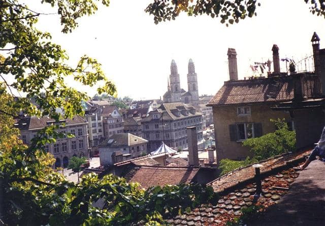 Old Town Zurich with Grossmuenster