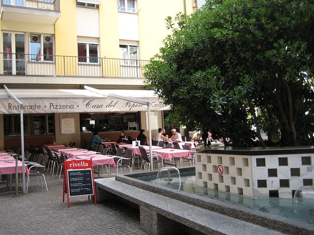 Pizzeria where Andreas and Emilia had lunch